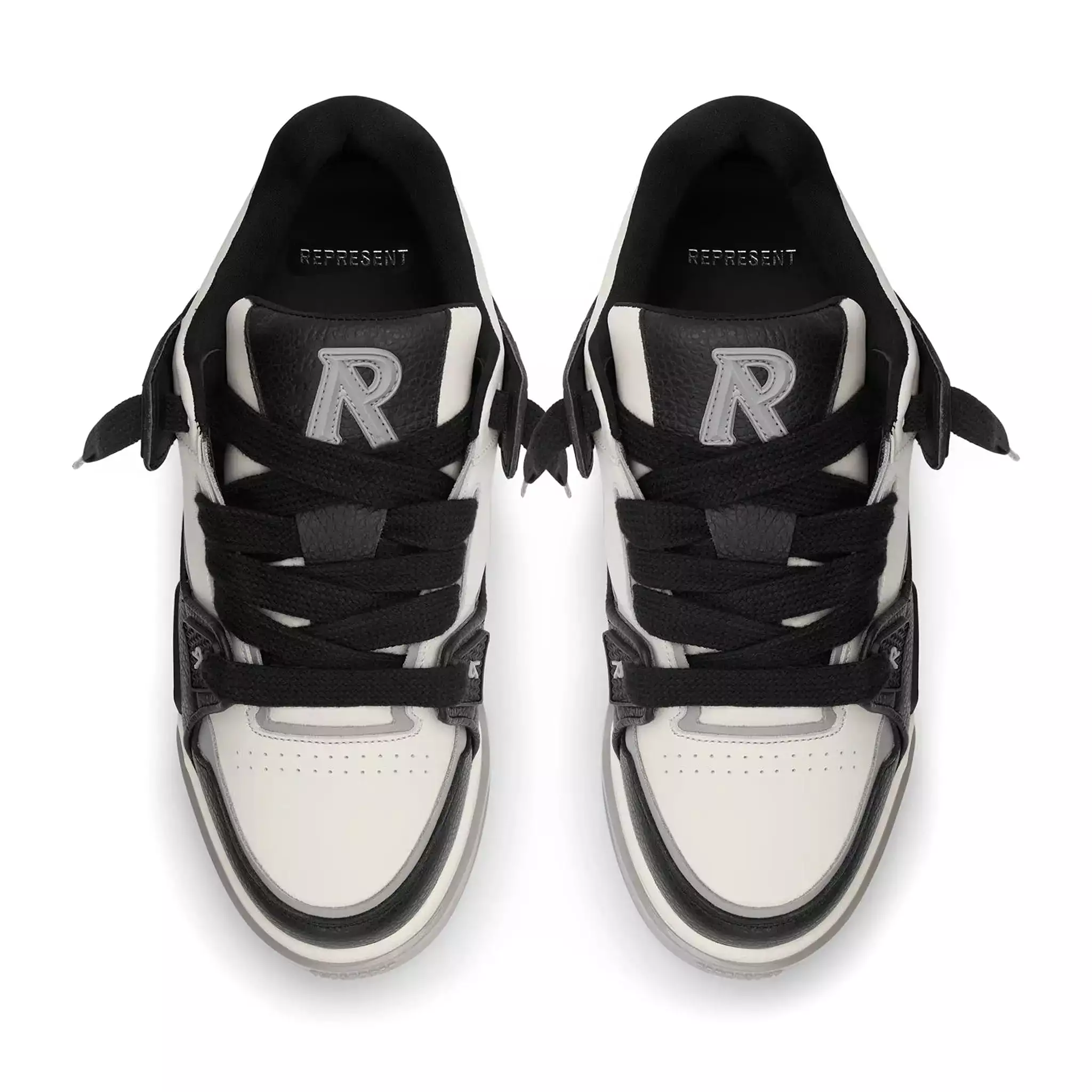 Represent Studio Black Vintage White Sneakers