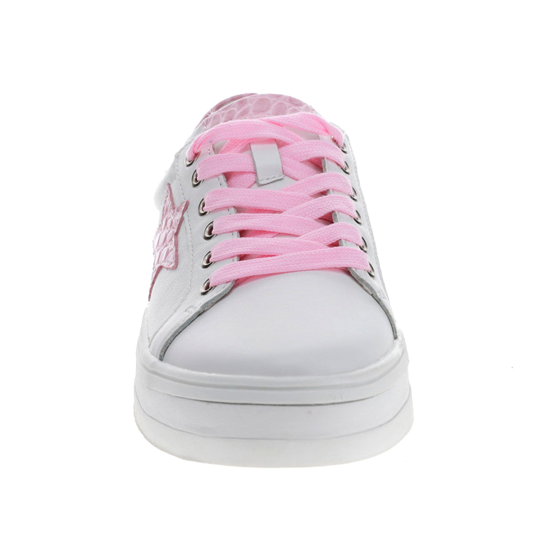 Savis - White/Pink Croc