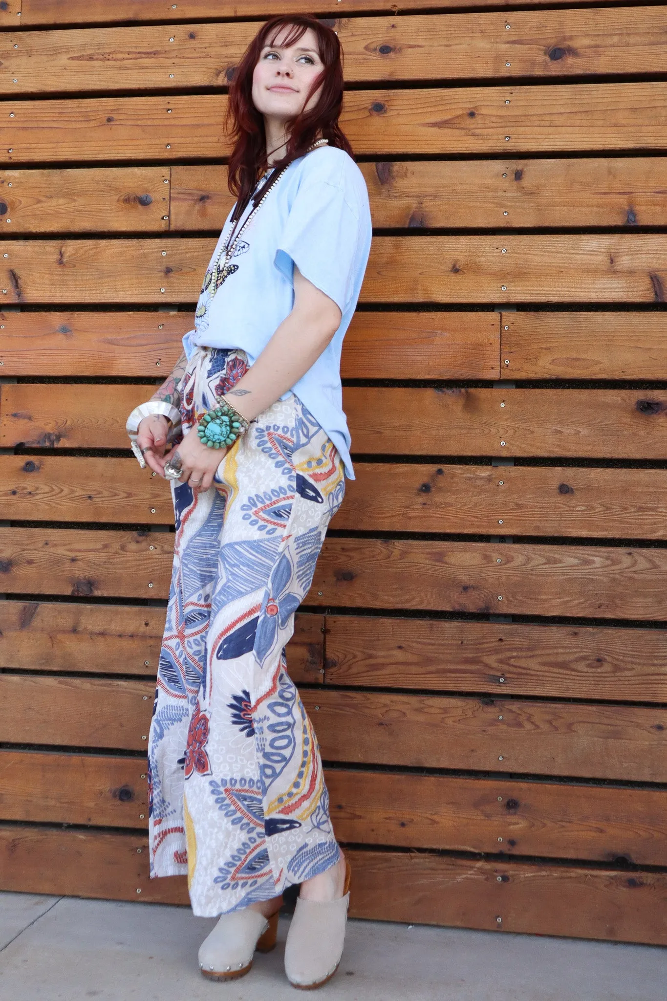 She's Abstract Funky Linen Summer Pant