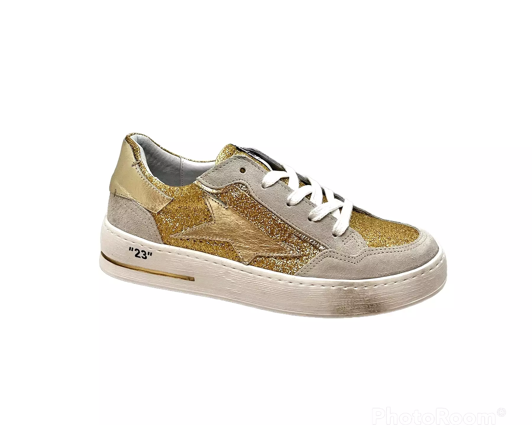 SMR Semerdjian ALE 9558 doré Sneakers Baskets adulte