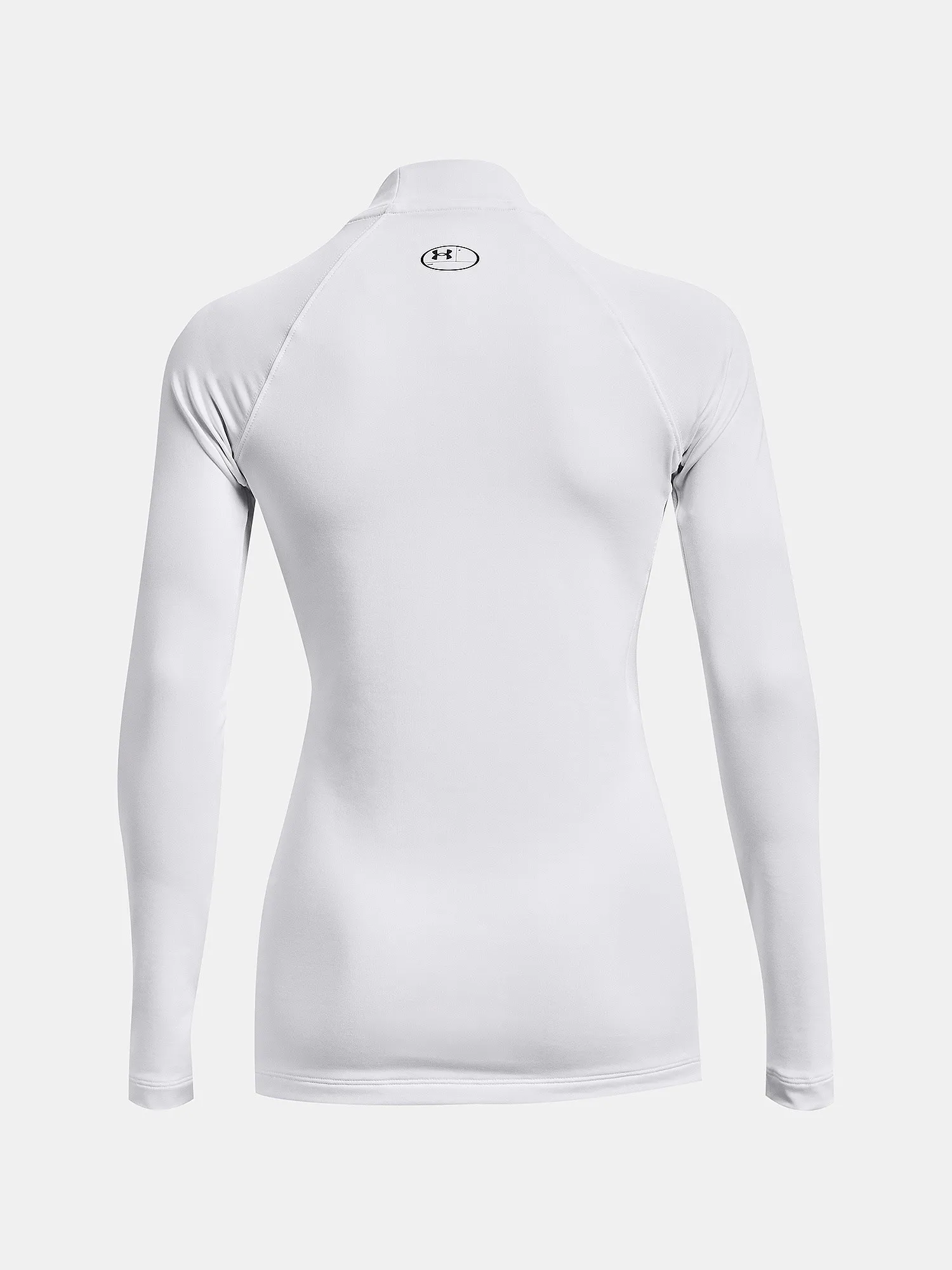 T-Shirt Under Armour ColdGear Authentics Mock Neck LS - White - women´s