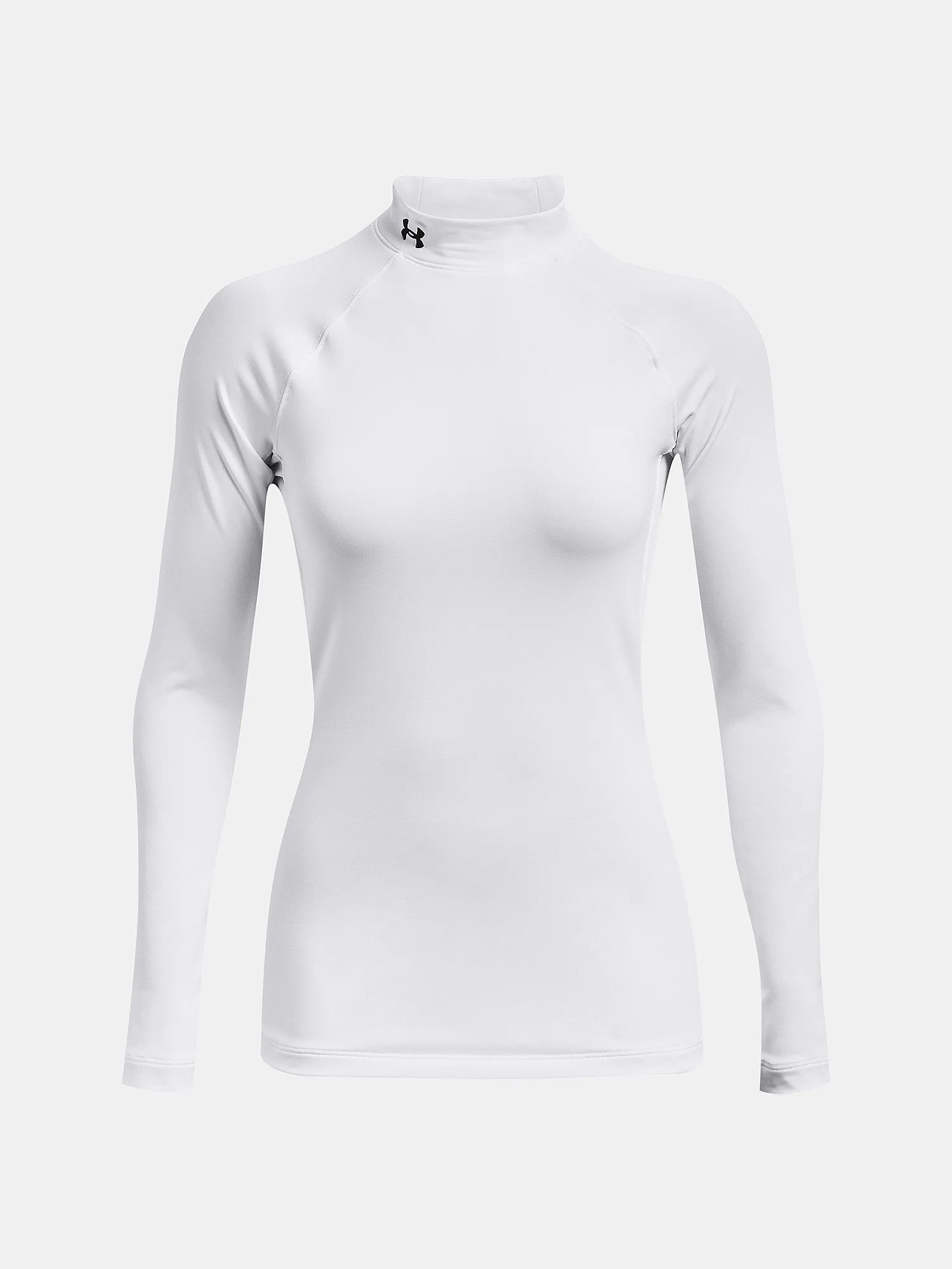 T-Shirt Under Armour ColdGear Authentics Mock Neck LS - White - women´s