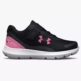 Under Armour Black/Flamingo Surge 3 Toddler Sneaker